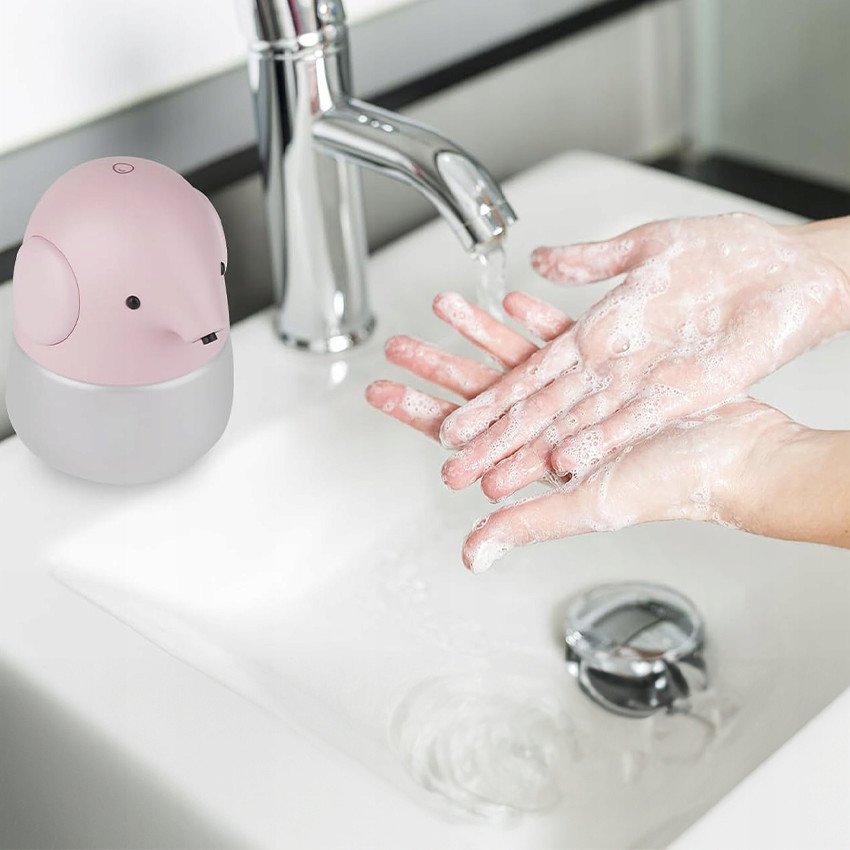 Distributeur de savon automatique Éléphant rose 