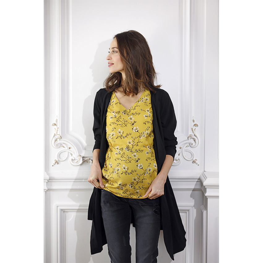 Zwangerschapstop met bloemenprint  