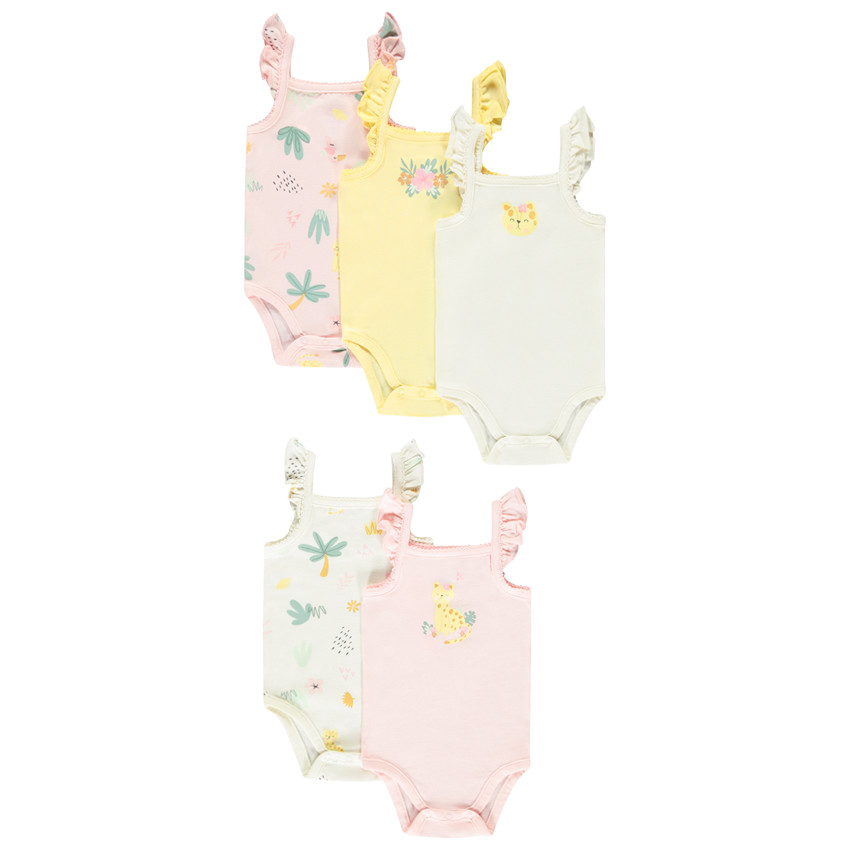 Set van 5 fantasiebodies met volantjes voor meisjes 