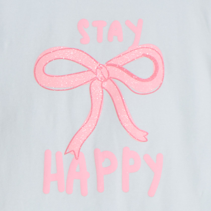 Set pyjama long en jersey motifs nœuds pour fille 