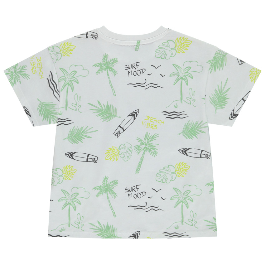 T-shirt manches courtes imprimé fantaisie surf pour garçon 