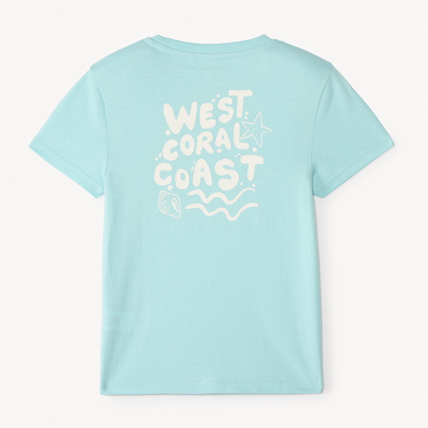T-shirt manches courtes imprimé thème mer garçon 