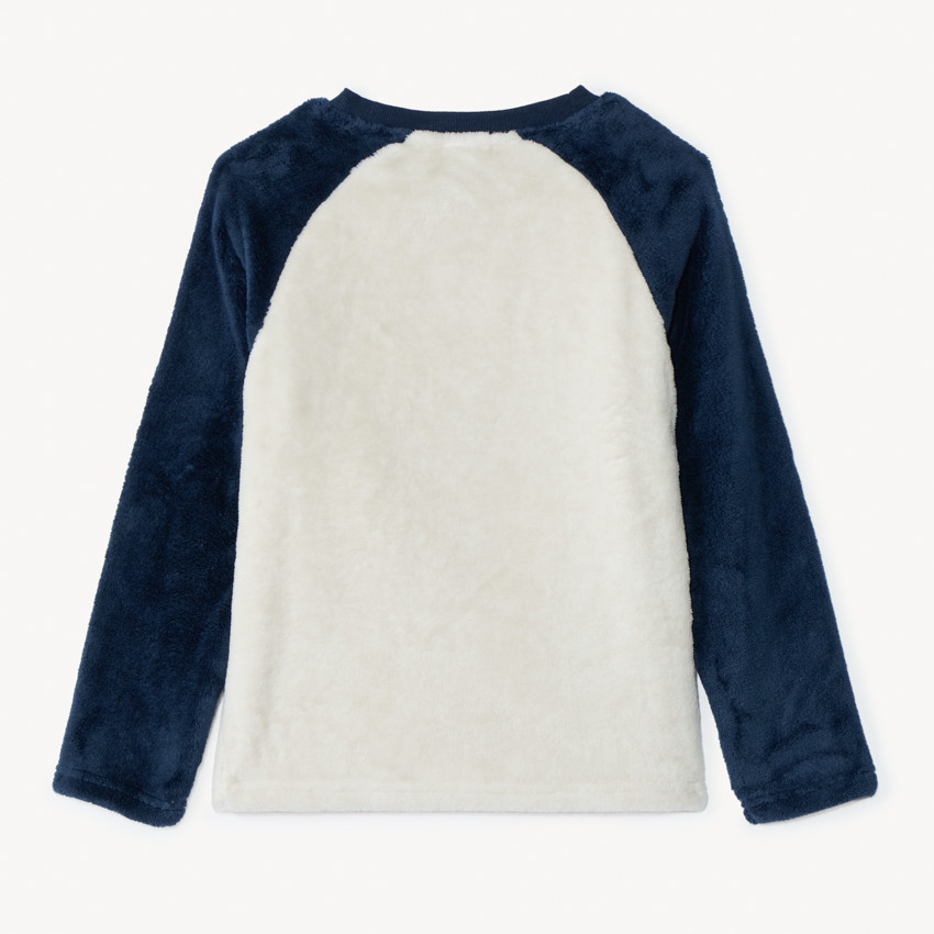 Set pyjama speels berenmotief in sherpa voor jongens 