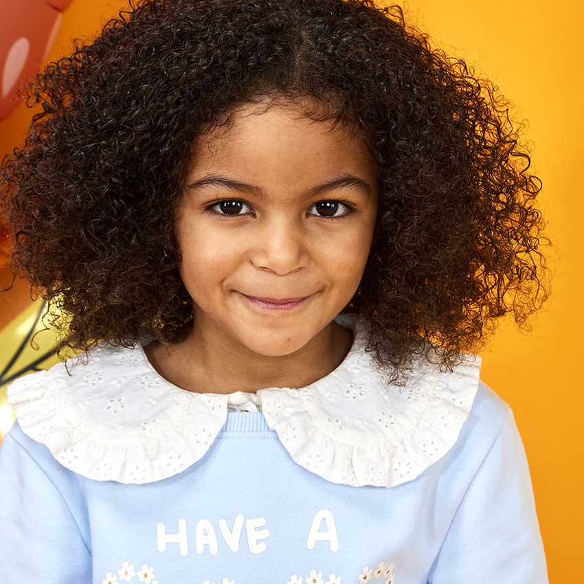 Chemise manches longues en gaze de coton pour fille 