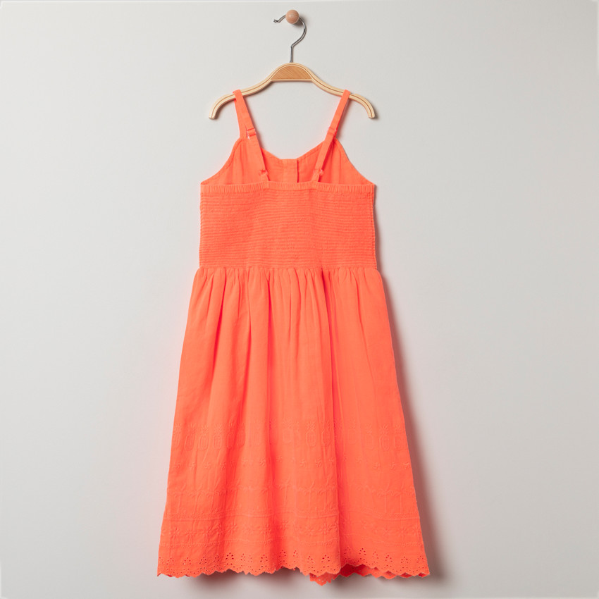 Jurk met verstelbare spaghettibandjes en overal geborduurde motieven voor meisjes 