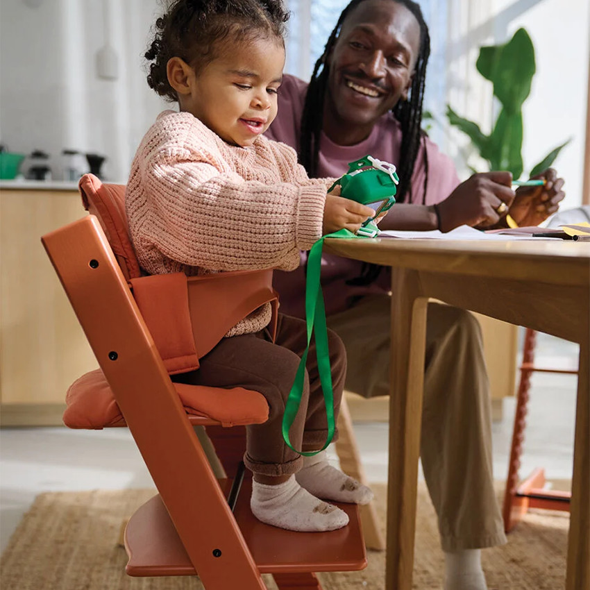 Chaise-haute évolutive Tripp Trapp hêtre terracotta 