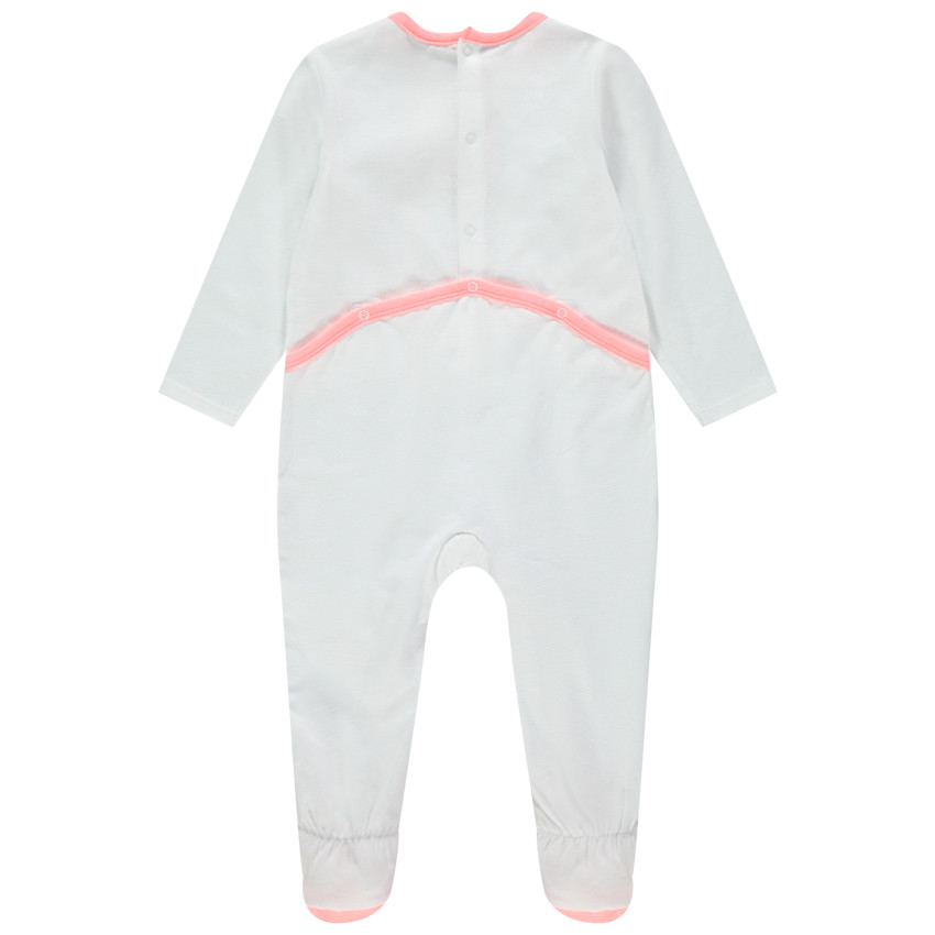 Katoenen pyjama met citroenprint en reliëfdetails 