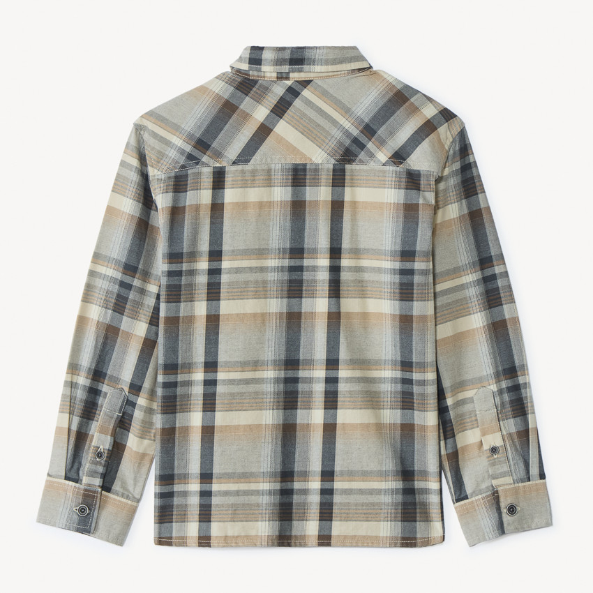 Chemise manches longues à carreaux garçon 