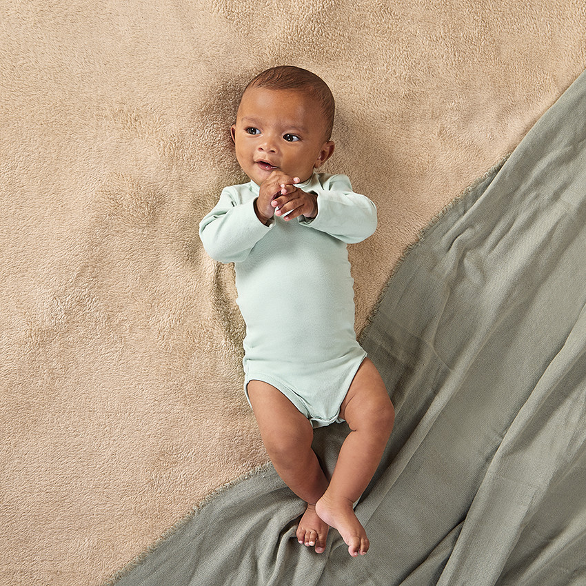 Lot de 3 bodies manches longues unis pour bébé 