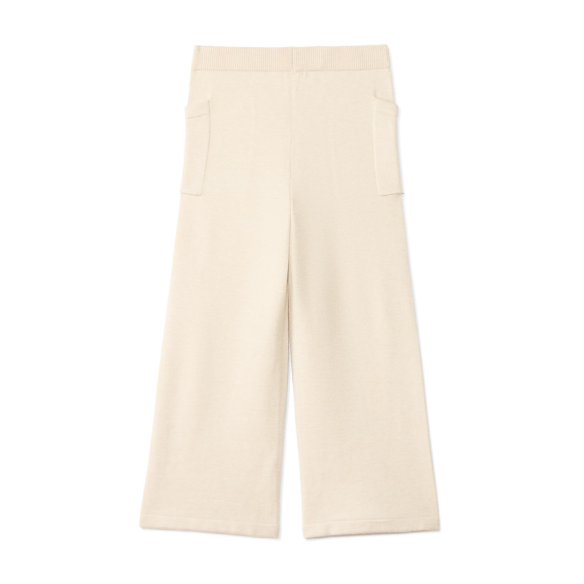 Pantalon de jogging tricot uni avec finition sans couture pour fille 