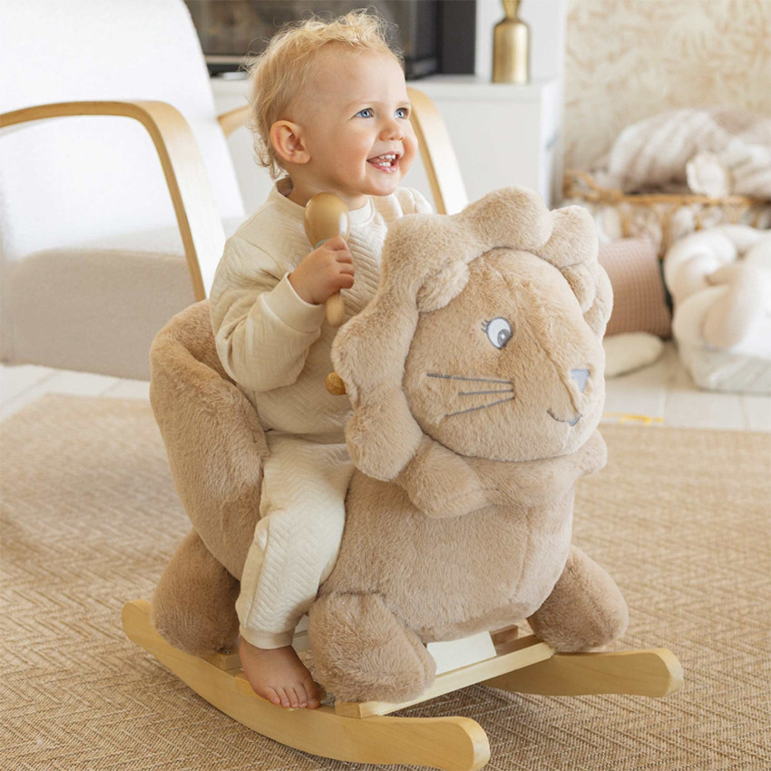 Bascule animal Tam-Tam le Lion 10-36m Beige 
