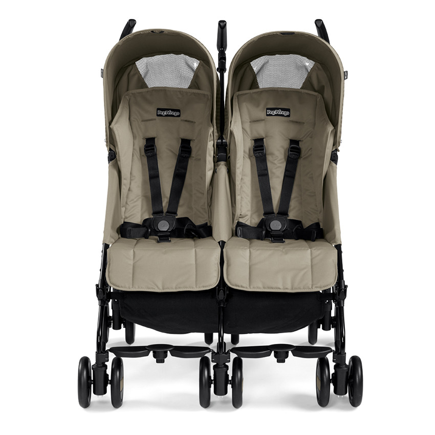 Duo-tweelingwagen Pliko mini twin - Geo beige 