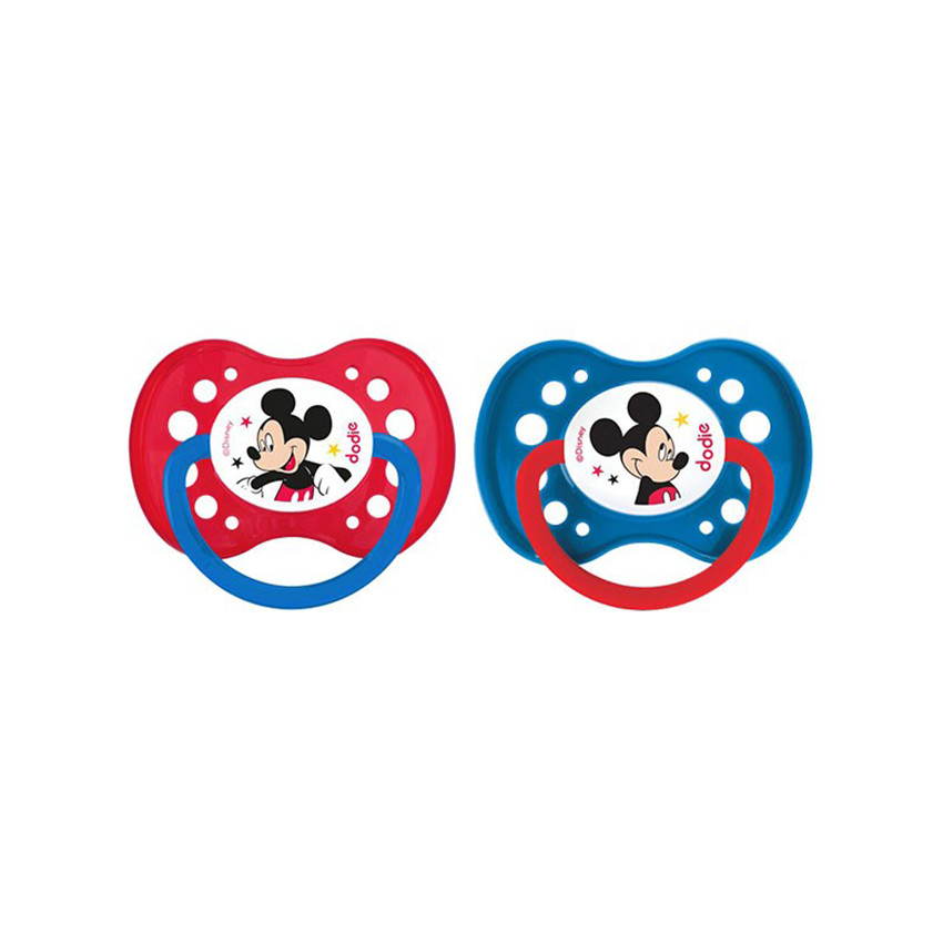 Lot de 2 sucettes anatomiques en silicone Disney Mickey +18m 