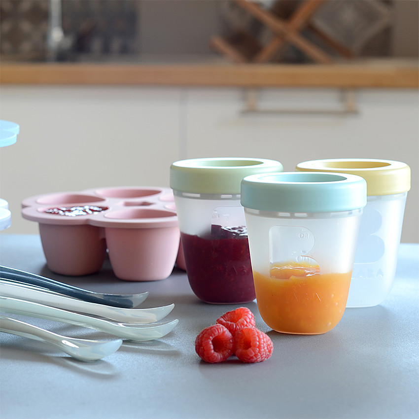 Set de 3 pots de conservation en silicone 200ml - Spring 