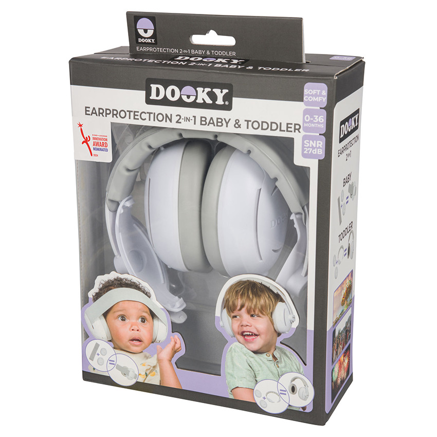 Casque anti-bruit protection auditive 2-en-1 Bébé/Junior Blanc 