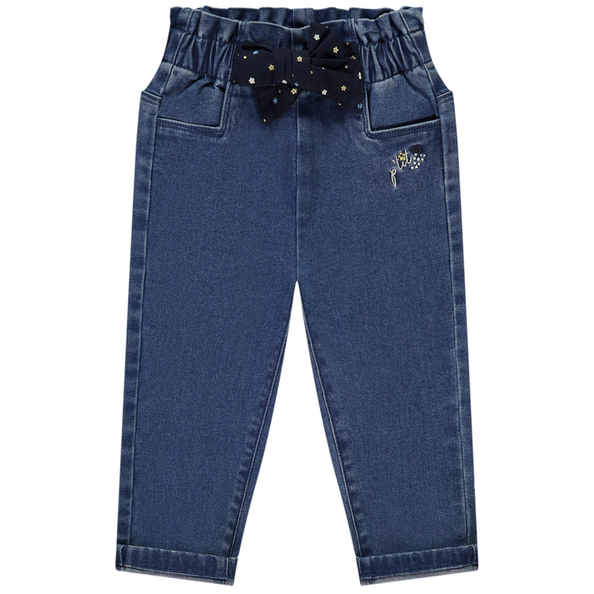 Jeans met halsdoek met bloemenprint voor meisjes 