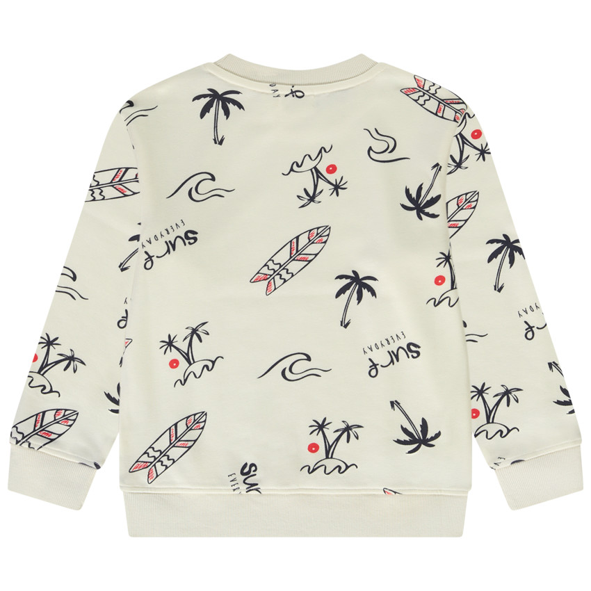 Sweatshirt fleece met surfprint voor jongens 