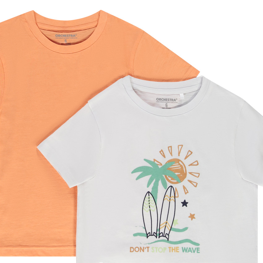 Lot de 4 t-shirts manches courtes motifs fantaisie pour garçon 