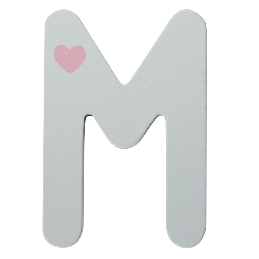 Decoratieve houten letter M 