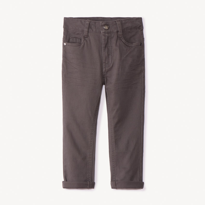 Slim fit jogging twill met crinkle-effect jongens 