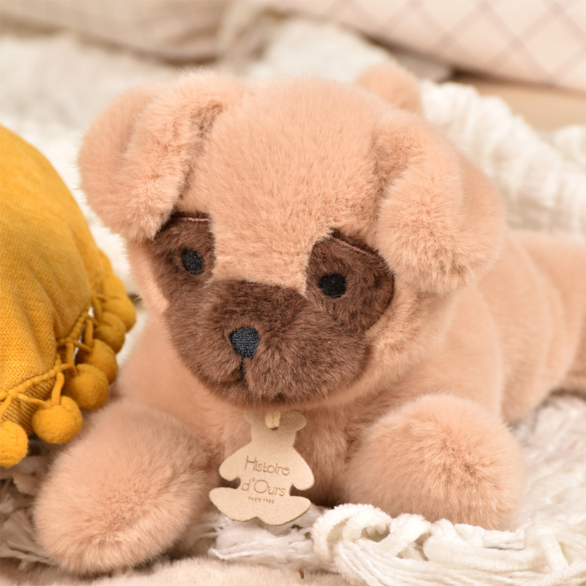 Peluche lestée Les P’tits Relax 22CM Chien Beige 