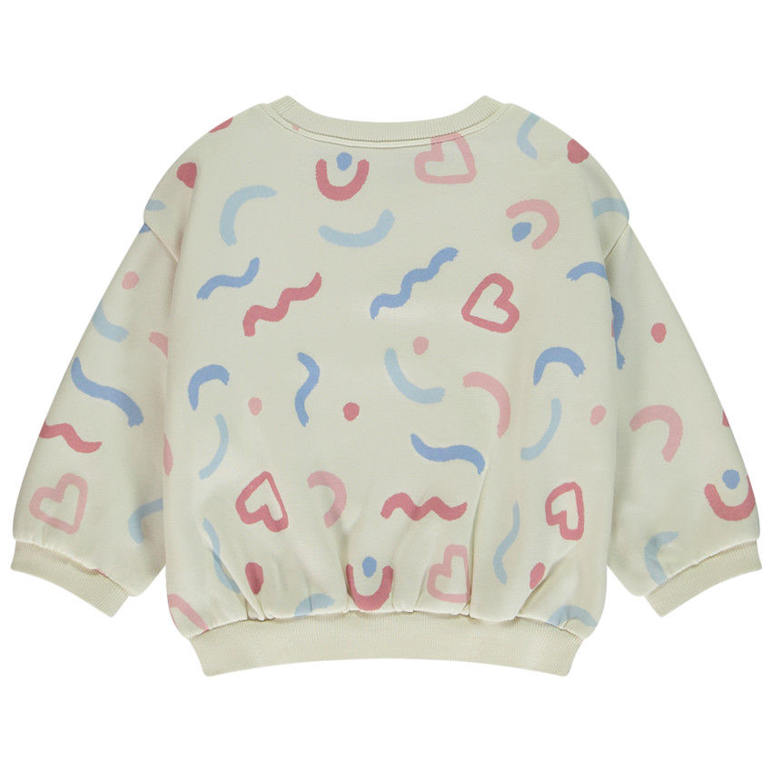 Oversize sweatshirt met arty print voor meisjes 