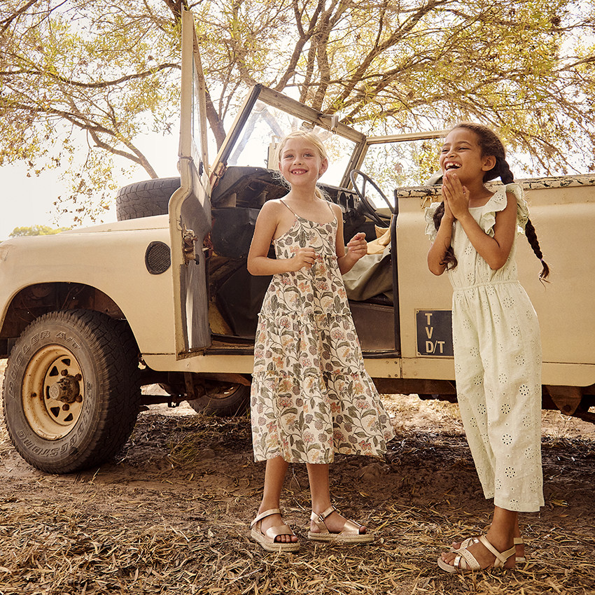 Combinaison longue en broderie anglaise pour fille 