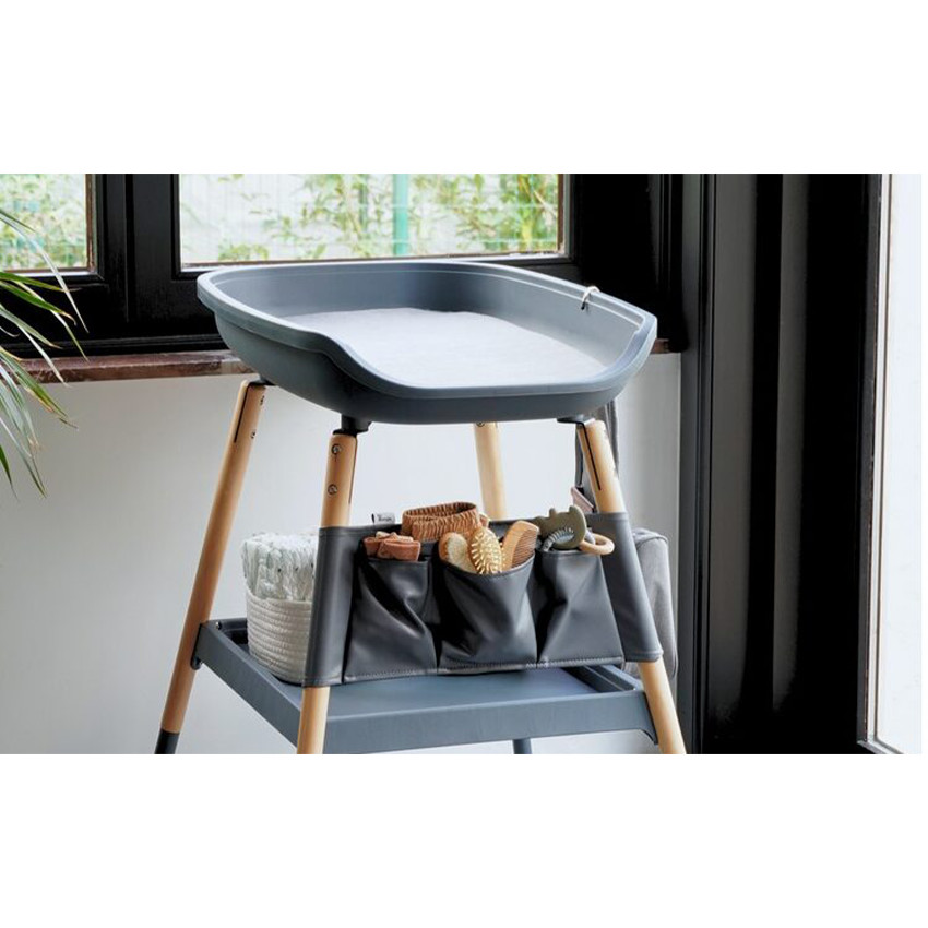 Commode Balneo Shady Grey met strak design en stevige houten poten 