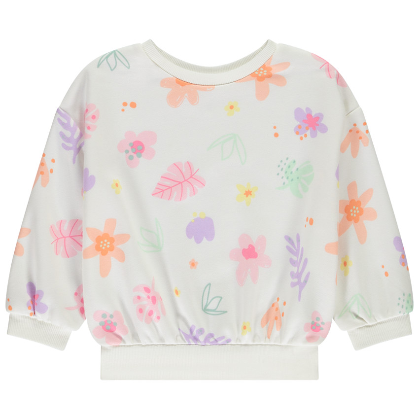 Sweatshirt in fantasie-molleton voor meisjes 