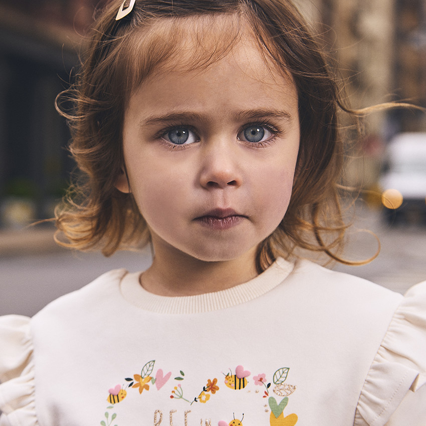 Joggingensemble met geborduurd sweatshirt voor baby meisje 