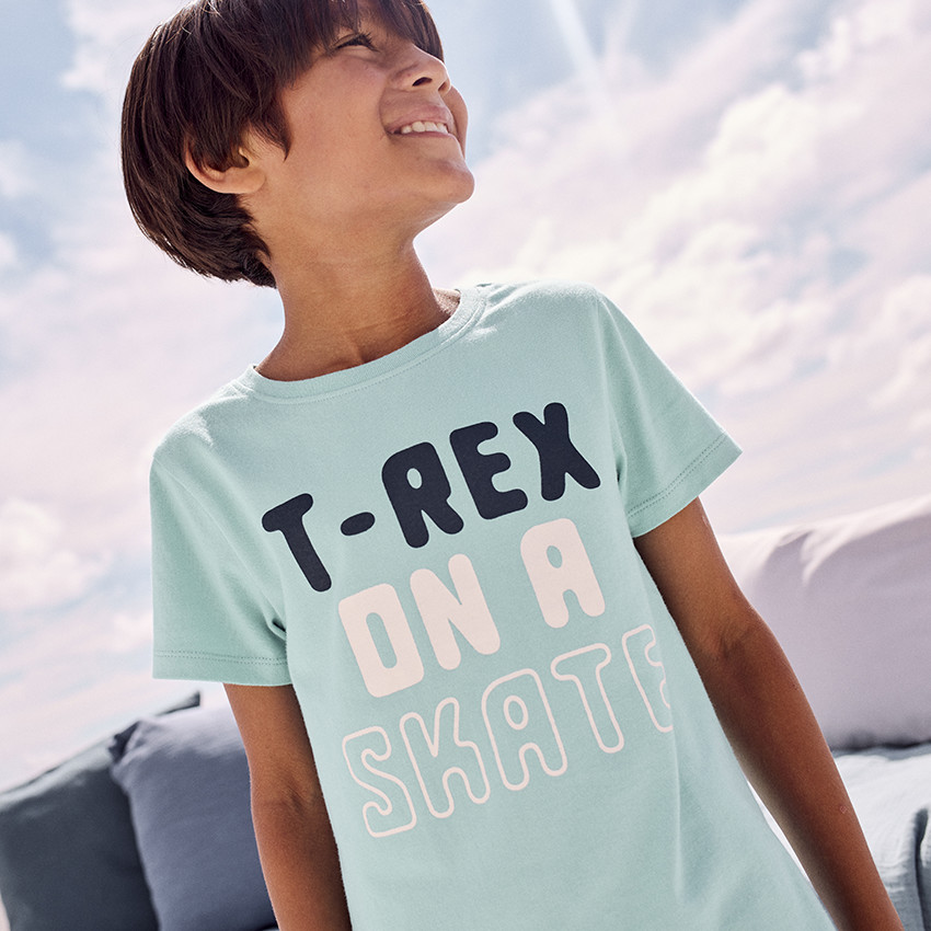 Set pyjama court motif T-Rex pour garçon 