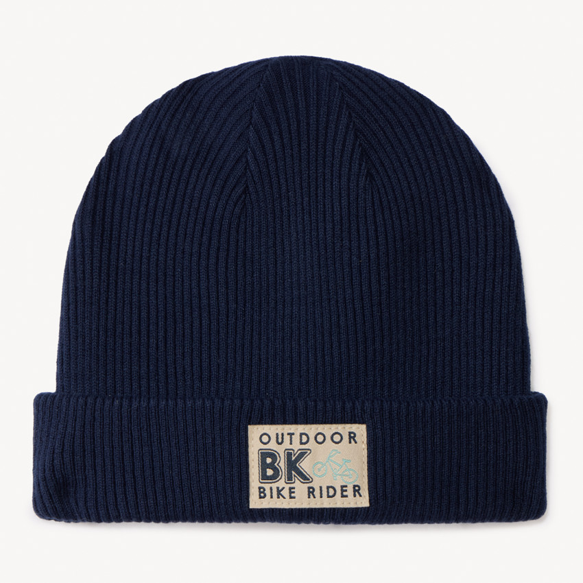 Unie geribbelde gebreide muts voor jongens 