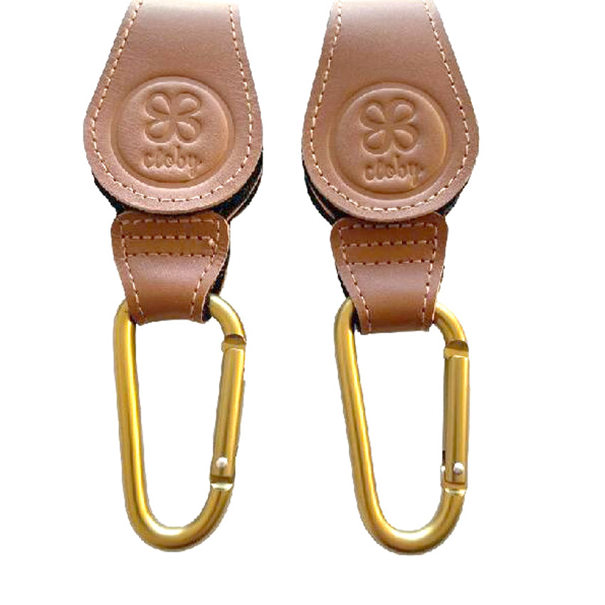 Haken voor kinderwagen Leder Bruin 