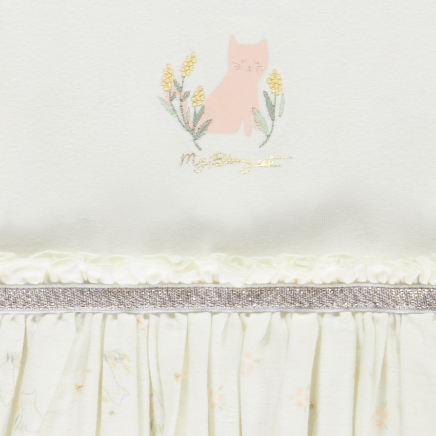 Jurk body met lange mouwen 2-in-1 effect voor meisjes 