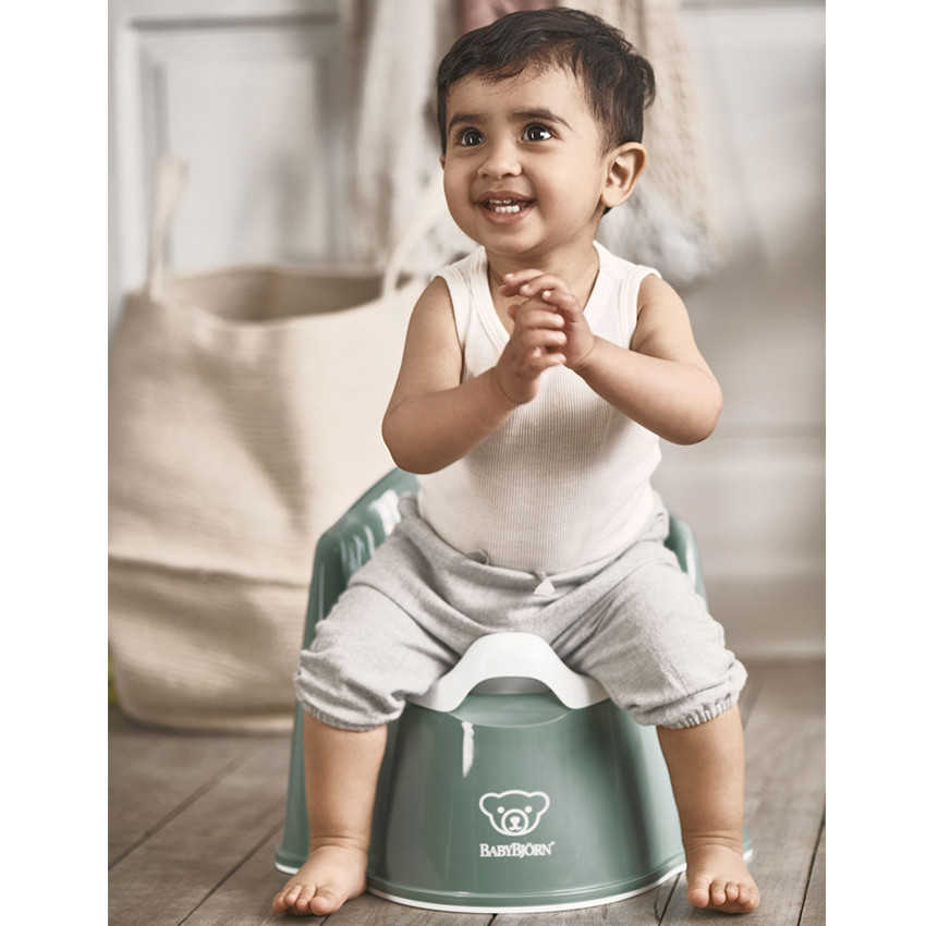 Pot fauteuil - Vert profond/Blanc 