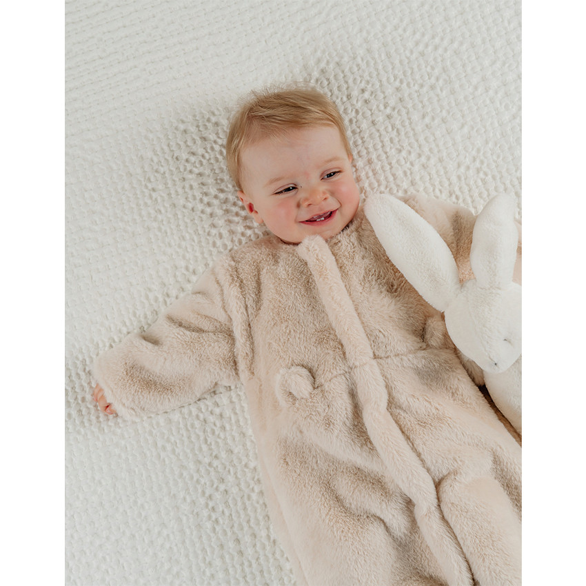 Slaapzak 50cm afneembare mouwen Imitatie bont Beige MM25 