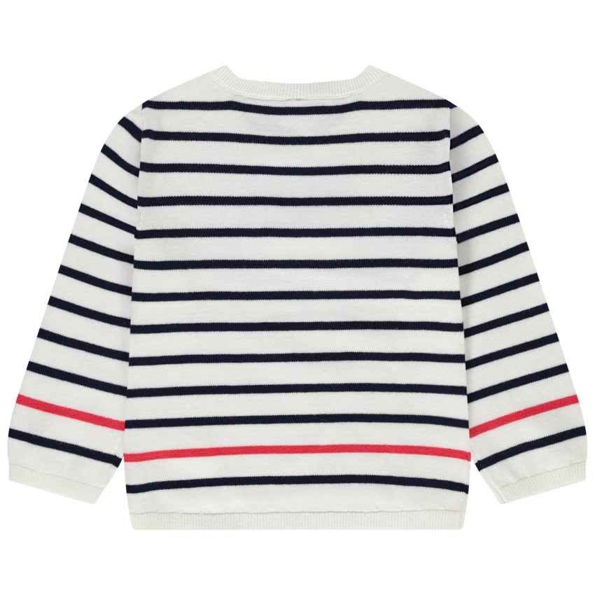 Trui met strepen van katoen voor babymeisje 