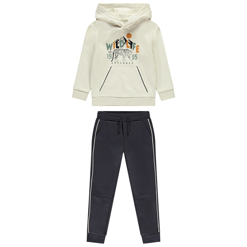 2-delig fleece joggingensemble met Wild Life patroon voor jongens 