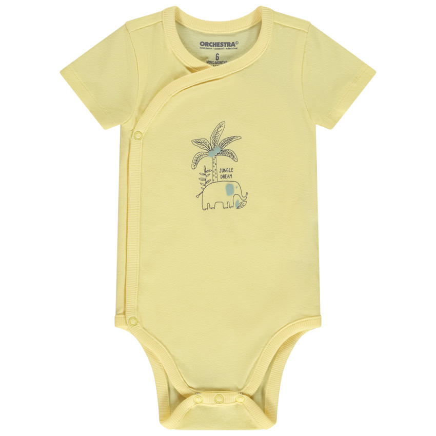 Lot de 3 bodies fantaisie manches courtes pour bébé garçon - ouvertures différentes selon l'âge 