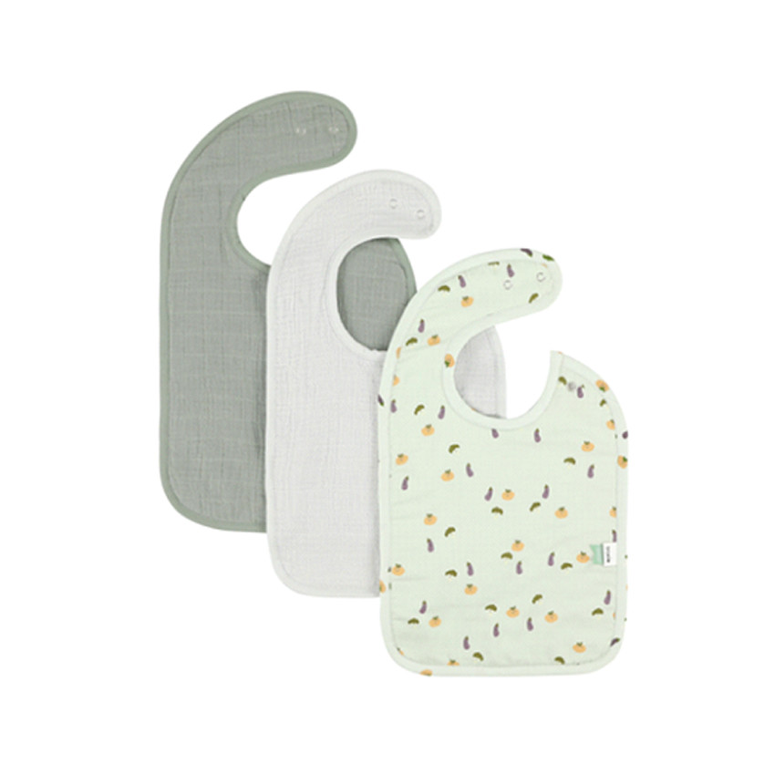 Bavoir Friendly Vegetables - 3 pièces 