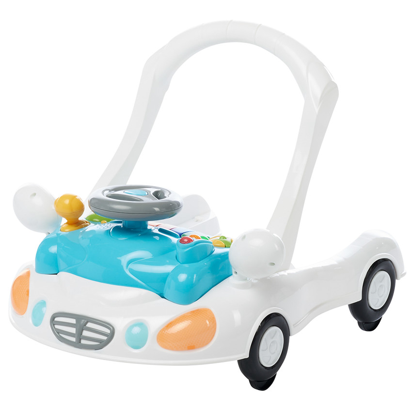 Trotteur 4 en 1 bleu/gris 