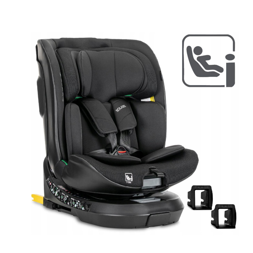 Siège-auto Solaris i-Size pivotant 40-150 cm + Jambe de force 360 Noir 