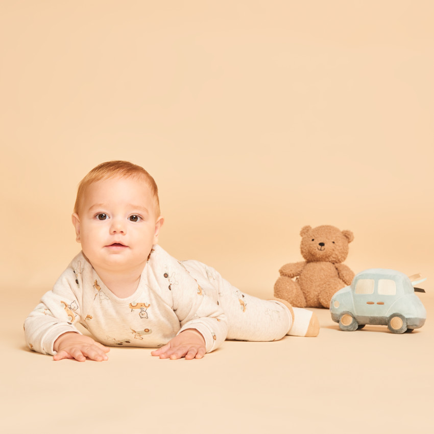 Doudou automobile en velours pour bébé garçon 