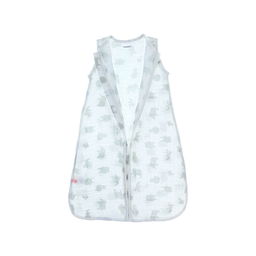 Gigoteuse sans manches en mousseline de coton 70 cm - Safari sauge 