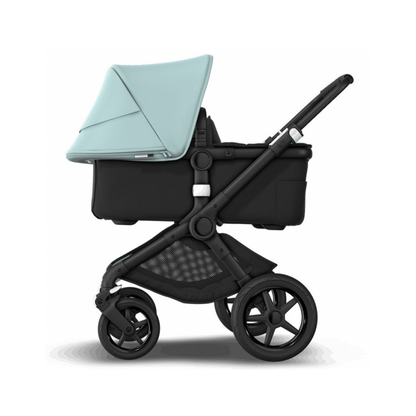 Poussette duo Fox 2 complète - Noir et Bleu Vapeur 