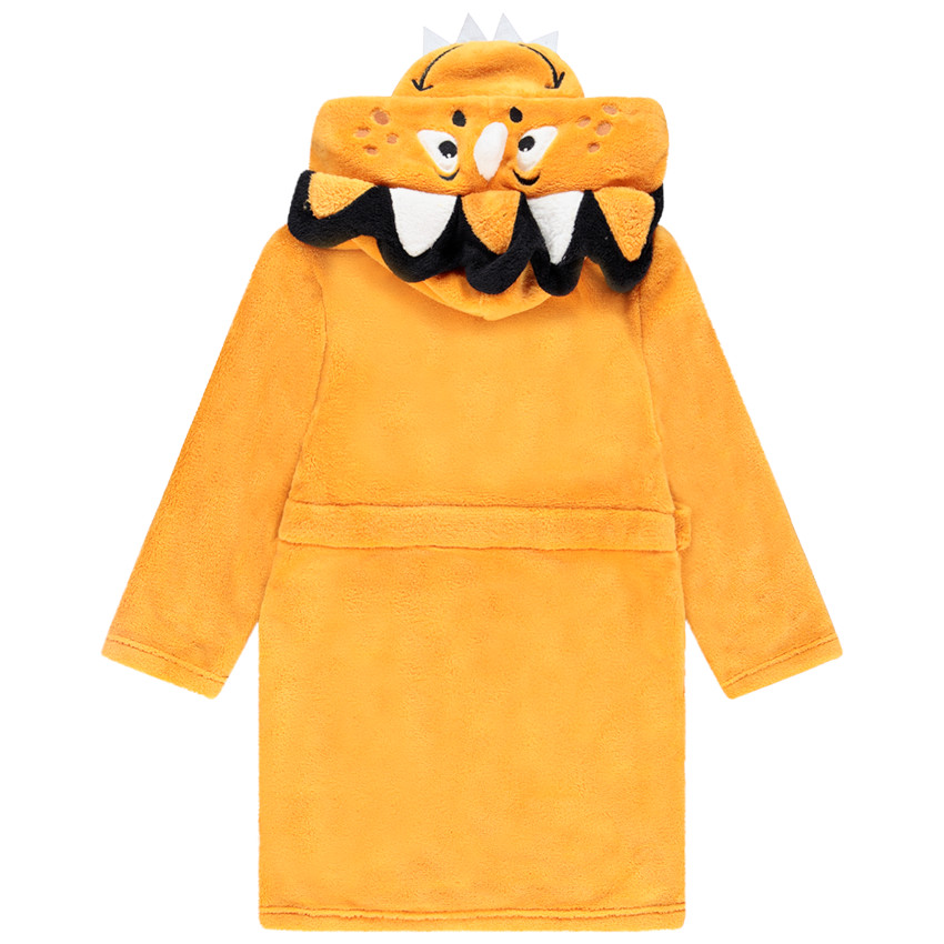 Robe de chambre en sherpa à capuche ludique pour garçon 