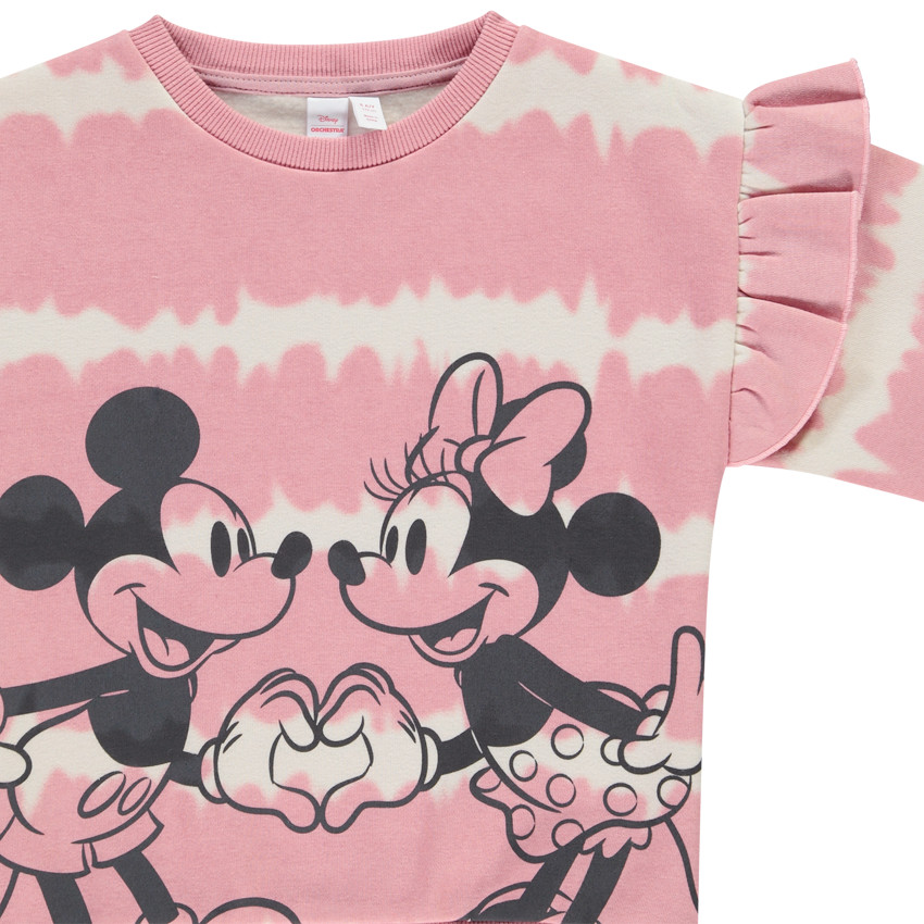 Sweat effet tie & dye print Mickey et Minnie Disney pour fille 