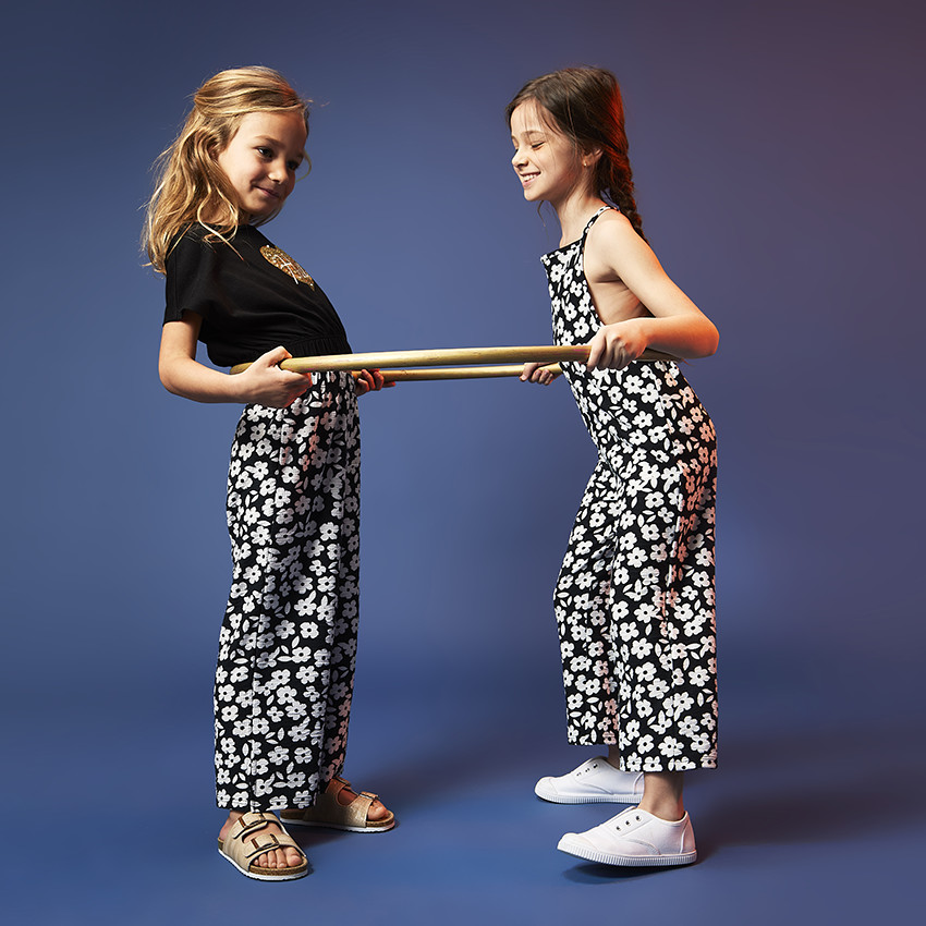 Crop top avec sequins et taille élastiquée pour fille 