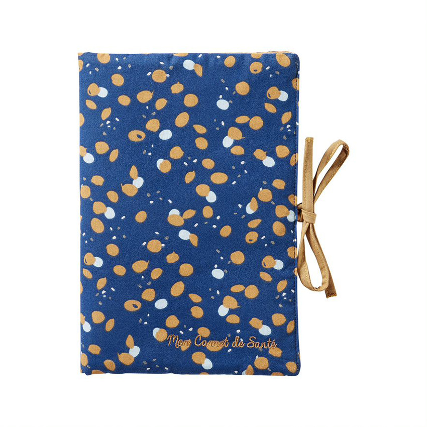 Protège carnet de santé Stardust - Bleu/Camel 