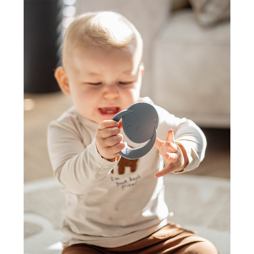 Anneau de dention silicone Lune Bleu  